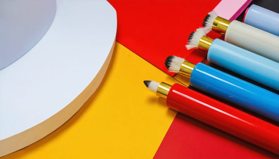 Heat press machine printing custom design onto t-shirt in professional print shop